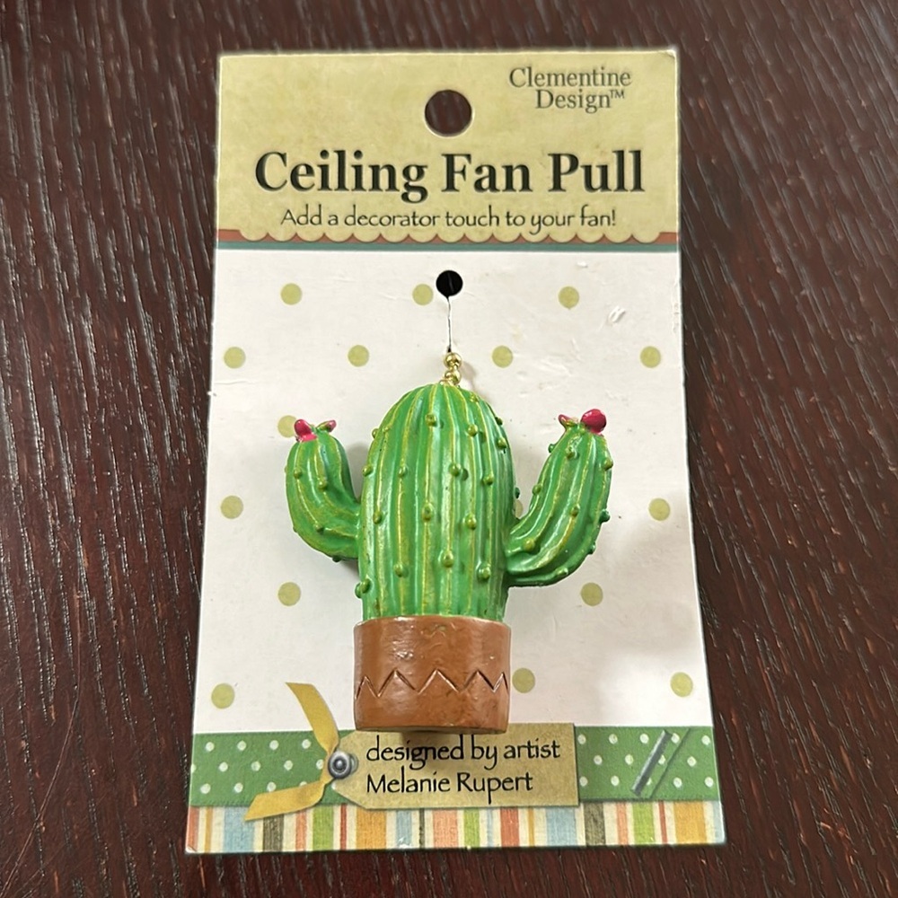 Cactus ceiling fan pull